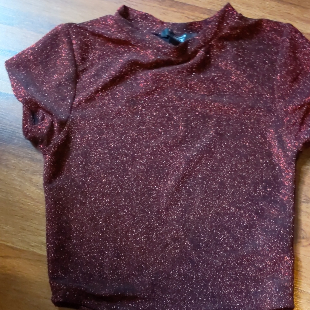 Sparkly red crop top